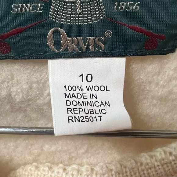Orvis Sweater Womens Size 10 Wool Long Sleeve button up Vintage - Picture 4 of 4